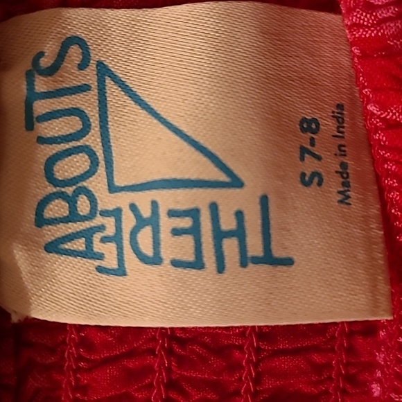 THEREABOUTS GIRLS "SIZZLE" PINK PLAID TOP WITH BEAUTIFUL SMOCKING SIZE SMALL 7/8 - Picture 5 of 8